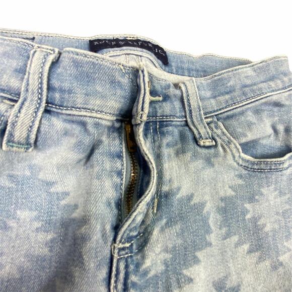 Rock & Republic Berlin Dreamcatcher Skinny Jeans Size 4 Blue White - Picture 7 of 14